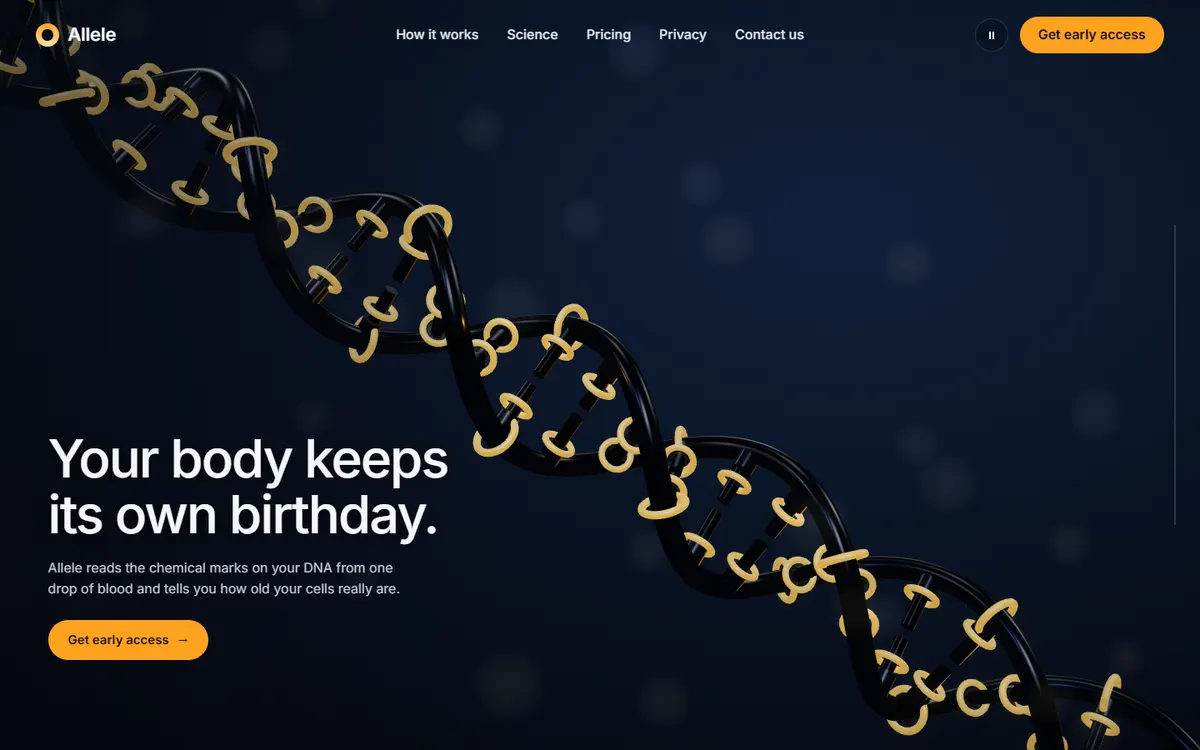 Allele Steel Double Helix Fly-Through website template