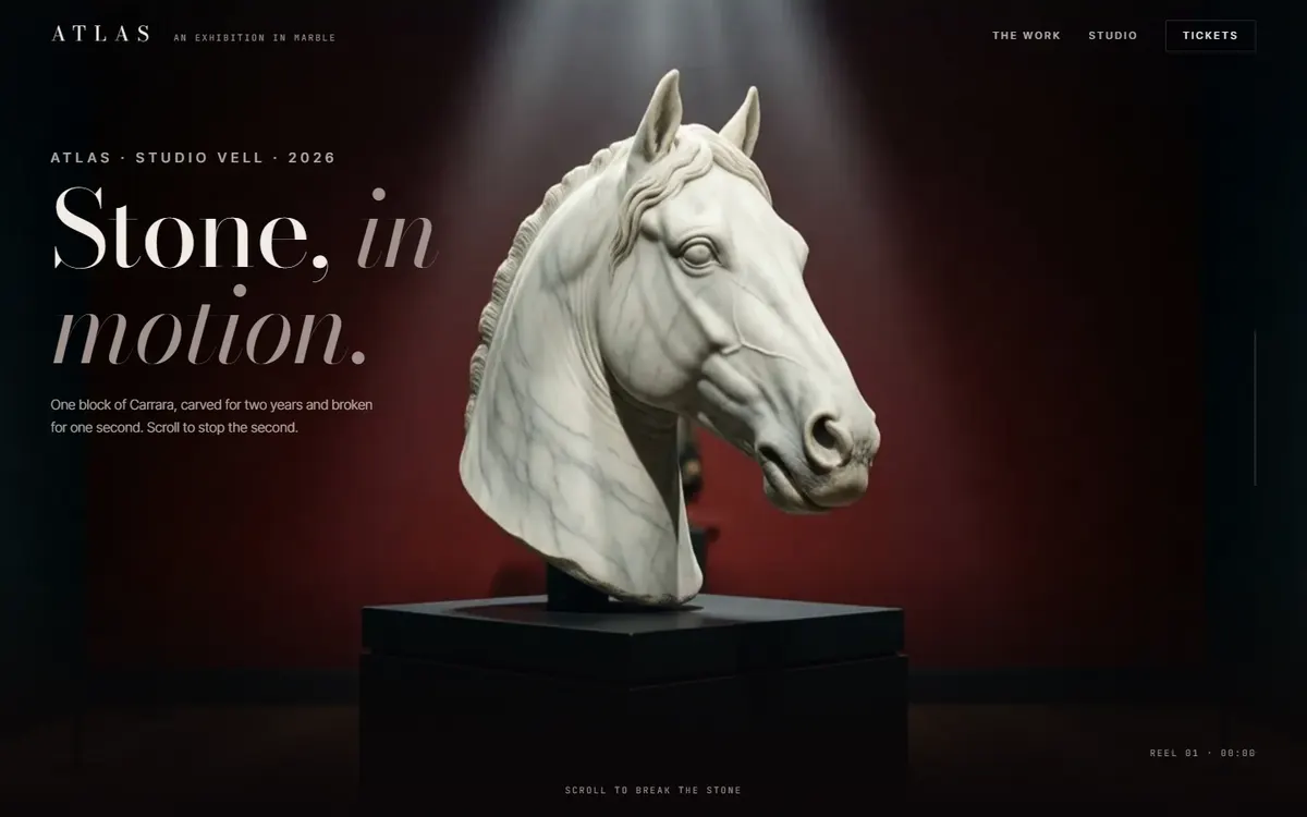 Atlas Marble Sculpture Exhibition website template