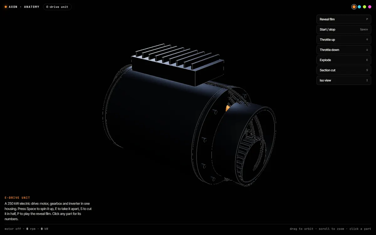 Axon E-Drive Anatomy website template