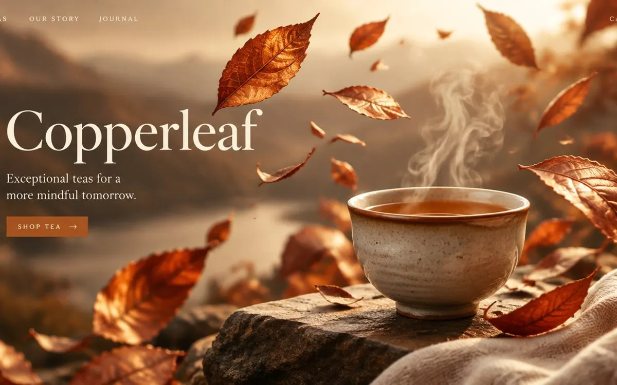 Copperleaf Tea House website template