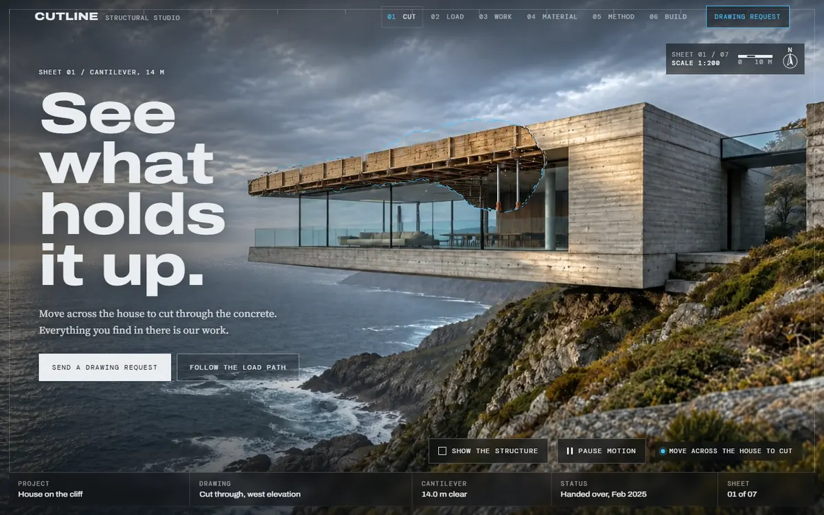 Cutline Structural Studio website template