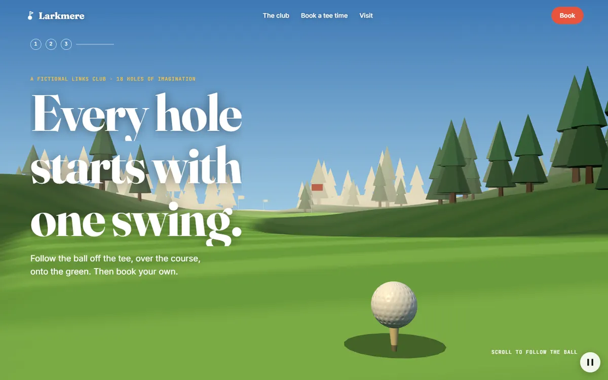 Larkmere Golf Club Where the Ball Leads the Camera website template