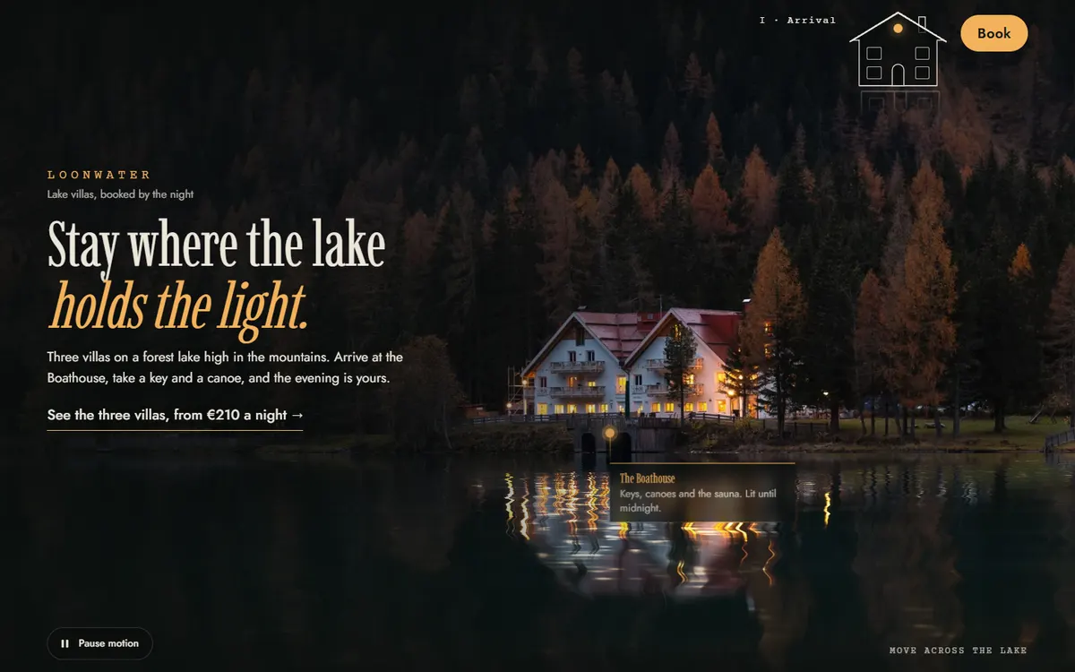 Loonwater Lake Villas You Book Beside a Living Lake website template
