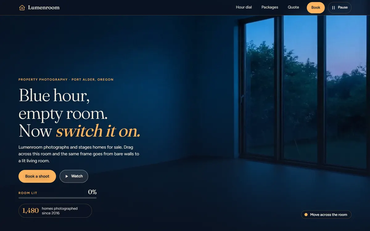 Lumenroom Property Photography and Staging Studio website template