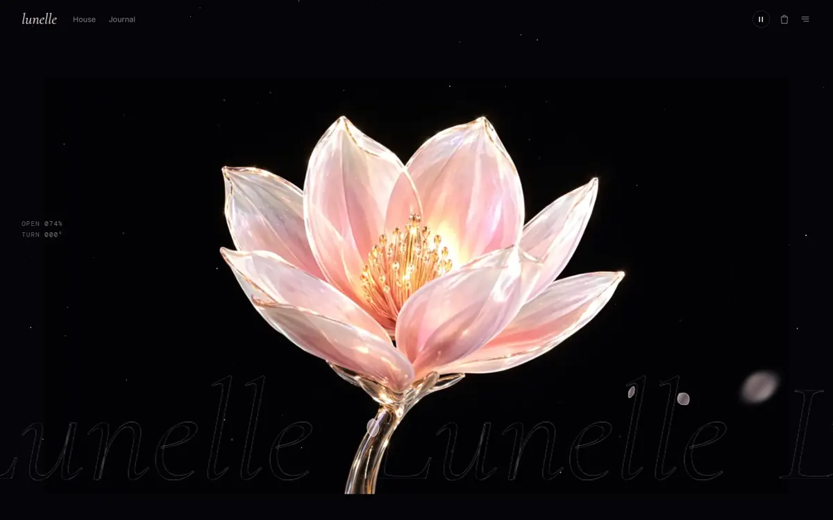 Lunelle Glass Magnolia Perfume website template