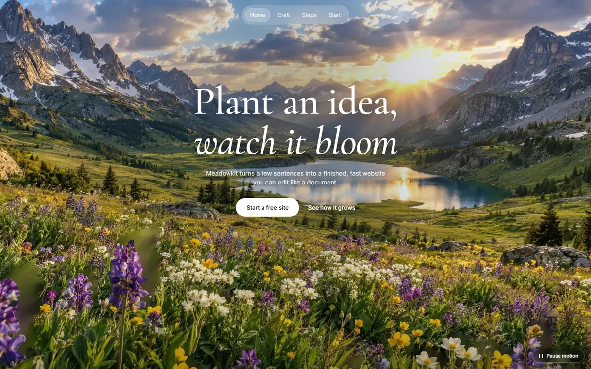Meadowkit Wildflower Meadow You Can Walk Into website template