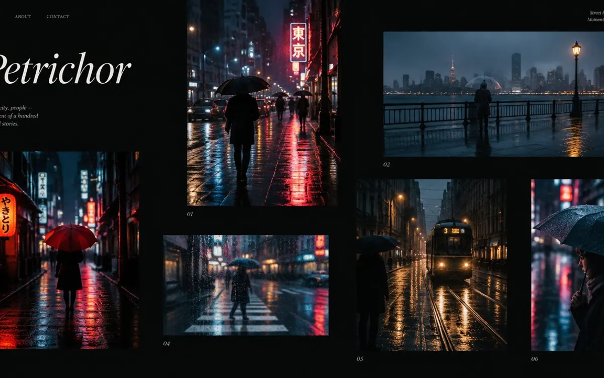 Petrichor Street Photography website template