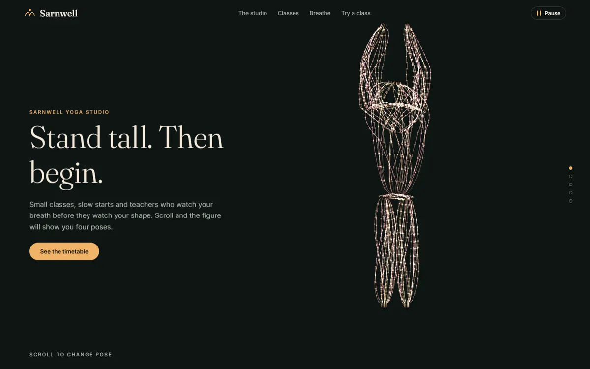 Sarnwell Yoga Figure Drawn From Breath-Lines website template