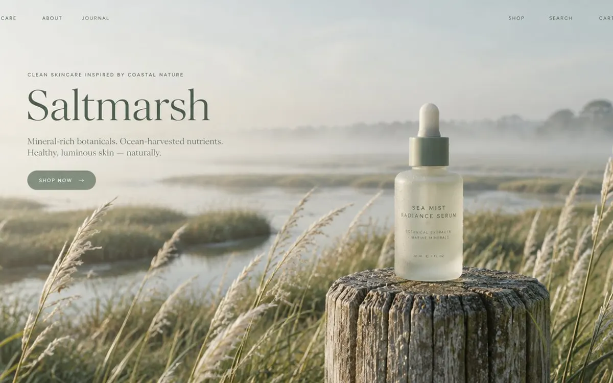 Sedgewell Botanical Skincare website template