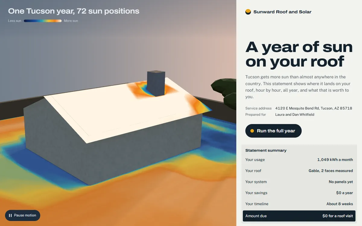 Sunward Solar Year of Sun on Your Roof website template
