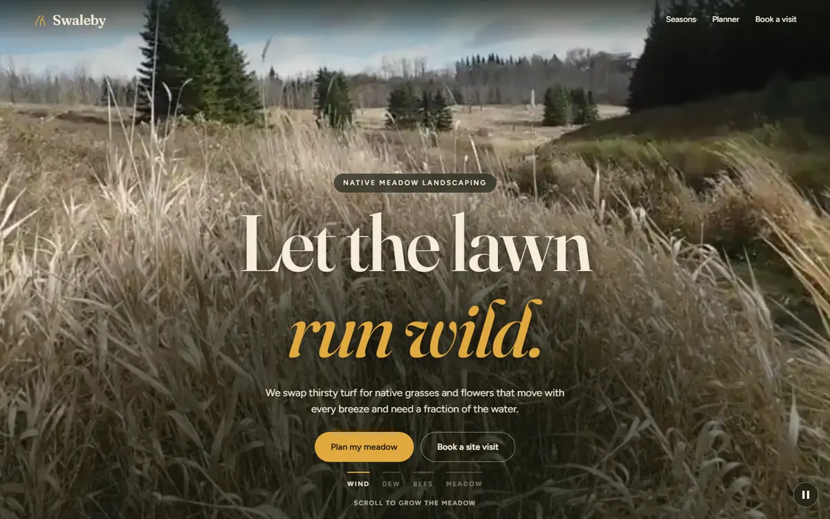 Swaleby: let the lawn run wild website template