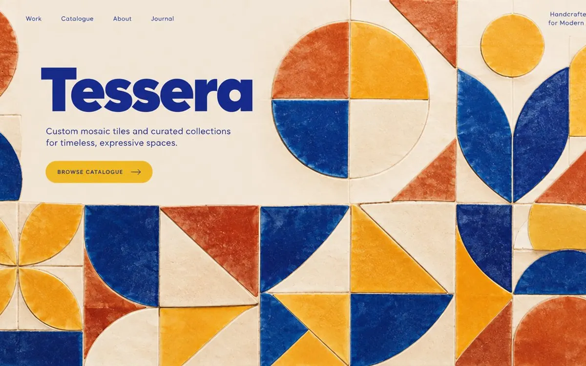 Tessera Tile Studio website template