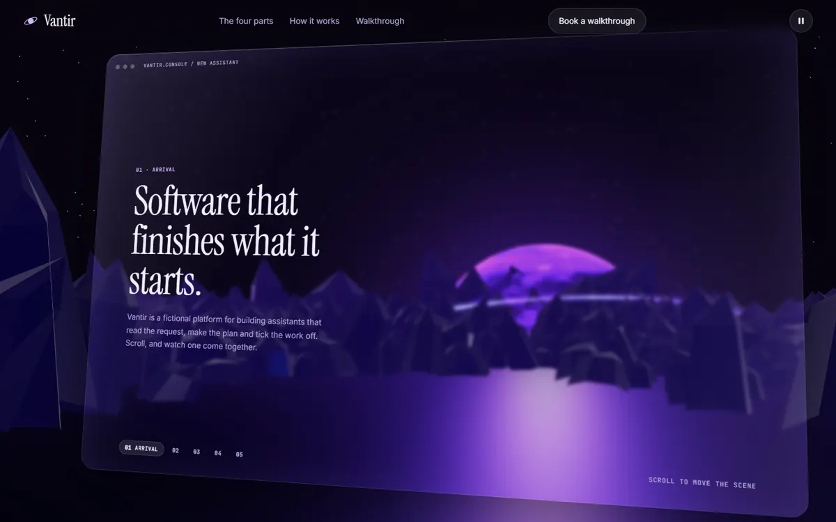 Vantir Planet That Rises and Splits Its Ring website template